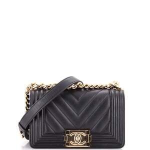 Chanel Boy Flap Bag Chevron Calfskin #205415C46B
